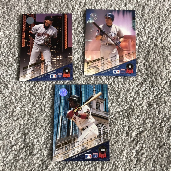 💕3 1993 leaf baseball cards - Picture 2 of 2